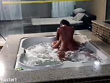 Youthful gal from the favela sitting firmly