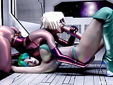 Naughty Futanari From Space Fucking Hard