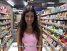 I'll buy a girl whatever she wants if she walks around the supermarket with cum on her face - Cumwalk