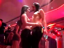Two Wet Girls Getting Horny On Stage
