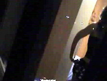 Peeping through a young girls window