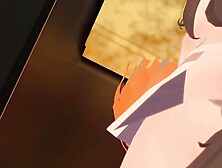 Horny Hibiki - Handjob In Train (Blue Archive)