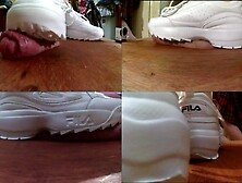 BIG BEAUTIFUL WOMAN FILA DISRUPTORS DICK CRUSH four VIEWS