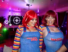 ANGELA WHITE - Halloween 3some with Karmen Karma and Alex Jones