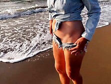 A hotwife on the beach