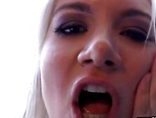 Throatfucked slut in hard interracial anal session