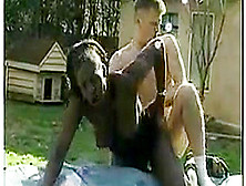 Ebony Shemale Sucks And Fucks On Trampoline