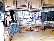 Spectacular Young Brunette Yasmin Daferro Fucking In The Kitchen With Her Boyfriend