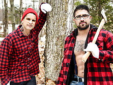 Lumberjack Hotties Get Off With Hard Banging