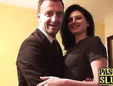 Sexy romanian chick Eva Johnson takes a wild ride on a cock