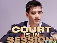 Big Titted cougar anal drilled by short dude into court