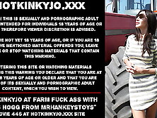 Hotkinkyjo at public farm fuck her ass with Boss Hogg from mrhankeystoys