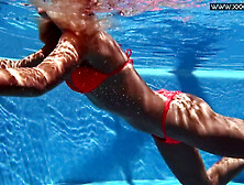 Famous Mary Is Posing Swimming Naked