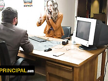 Perv Principal - Sexy Stepmom Mandy Rhea Makes A Immodest Deal And Takes Sexually excited Principal's Giant Jizz flow