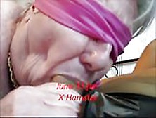 Blindfolded Granny Sucks Close-Up