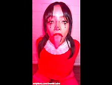 CLOWN GIRL JOI - Cum On My Face And Long Tongue