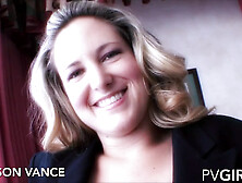 Madison Vance: Hot Office MILF Sucks Cock After Work