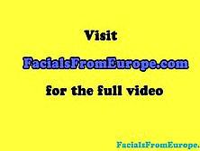 Sucking European Teenager Wants A Facial For The Effort