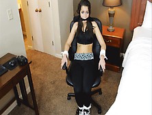 Vanessa Struggling Workout In Chair Mp4 Hd