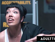 ADULT TIME - Sex Addict Little Puck FISTED & DOUBLE PENETRATED DURING ROUGH DVP GANGBANG