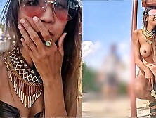 Hiding Cloths and Blindfolded Public Masturbates