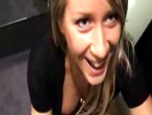 Hot German Blonde in Public Changing Room