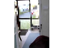 Public Display.  Trashy Kiwi mother I'd like to fuck takes out the trash wearing practically no thing at all in peak traf