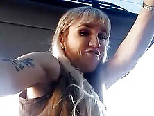 Perfect Blond Ts Sucks Big Cock Then Rides Outdoors Pov