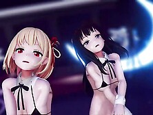 2 Cute Teens Dancing In Sexy Swimsuit + Gradual Undressing (3D Hentai)