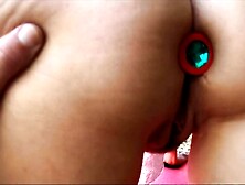 Public Pick Up Anal Plug in the Forest SHORTCUT