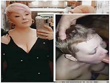 Short Hair Milf Cums While Choking On Dick