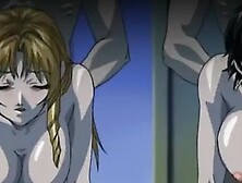 Anime babe bends down while a master fucks her from behind