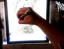 That babe Sucked The Soul Outta My Nuts for a Gigantic Load w/ Xray Vision - Drawing Timelapse by Drenched