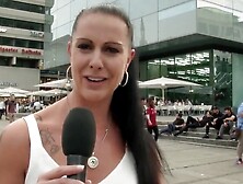 German street casting with vulgar mom