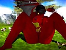 Furry Anime 3D - Dragon Fingering and Squirting