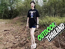 Thai young woman Amateur Outdoor Fuck – POV Creampie In Nature Thai audio