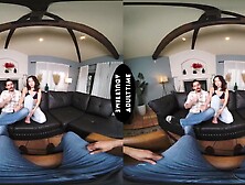 UP CLOSE VR - Cuckold Stud Wishes To See U Screw His Girlfriend Kimmy Kimm On Livestream - POV