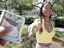 Eden West is getting picked up outdoors