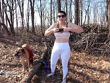 Wifey into white yoga leggings