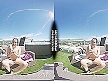 Sunny Afternoon Rooftop Dildo Masturbation College Chick Rosanna