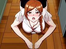 Forbidden Library Sex ◇ Adam Fucks Busty Teacher Between the Shelves Books Scattering