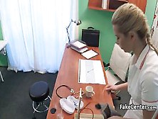 Blonde nurse got cumshot on her ass