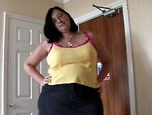 Chubby Mature Woman Talks Dirty While Stroking That Hard Cock