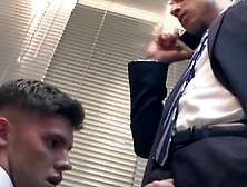 alluring jock Ken Rodeo exhibits a strong cock while on his knees