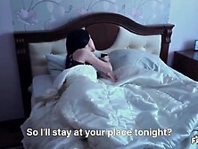 Stepmom and StepSon Share Couch.  ThroatPie