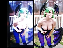 Butterface Morrigan Aensland Cosplayer Cum Tribute