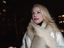 Public Agent Sexy blondes tight shaven pussy filled with cum