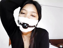 Ball Gag on With Mask