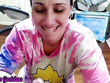 Curious Goddess - Brunete milf handjob blowjob