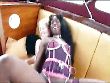 Lucky Bastard With A Black Girl And A White Girl On A Yacht